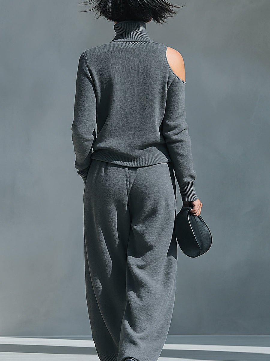 Modern Women's Set with One Shoulder and Cut MDA2539G2I