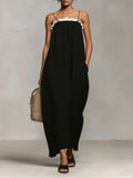 Miral™ | Maxi Dress with Color Blocks and Thin Straps