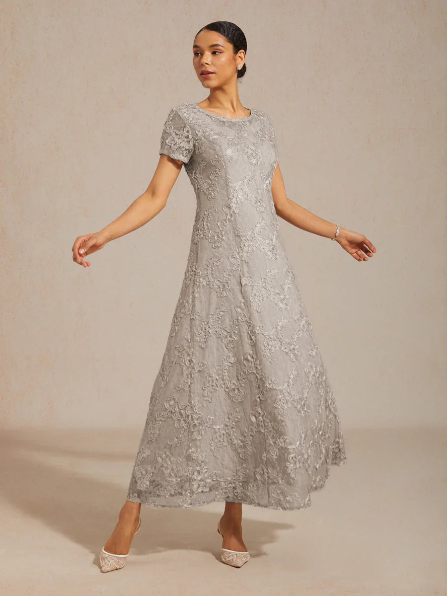 A-Line Lace Dresses with Sequin Embellishments