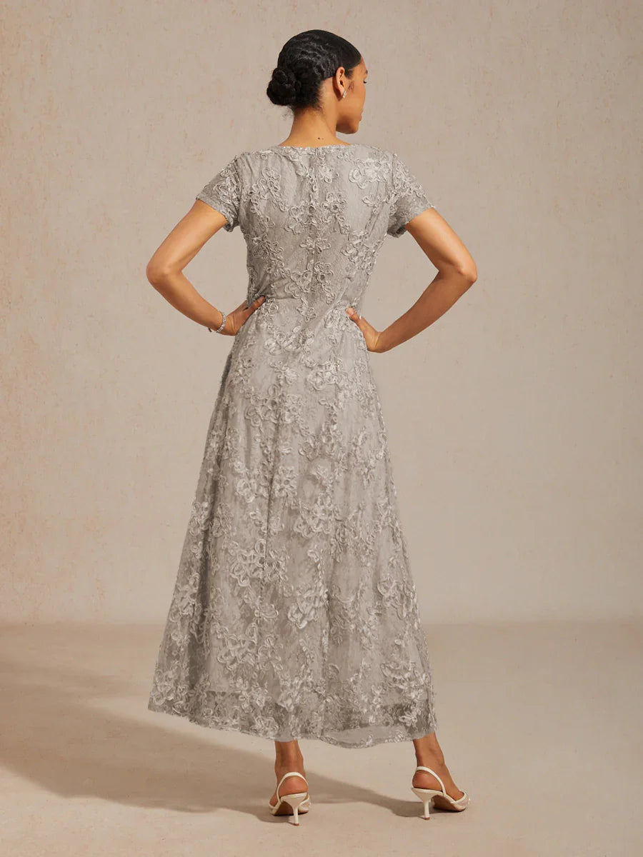 A-Line Lace Dresses with Sequin Embellishments