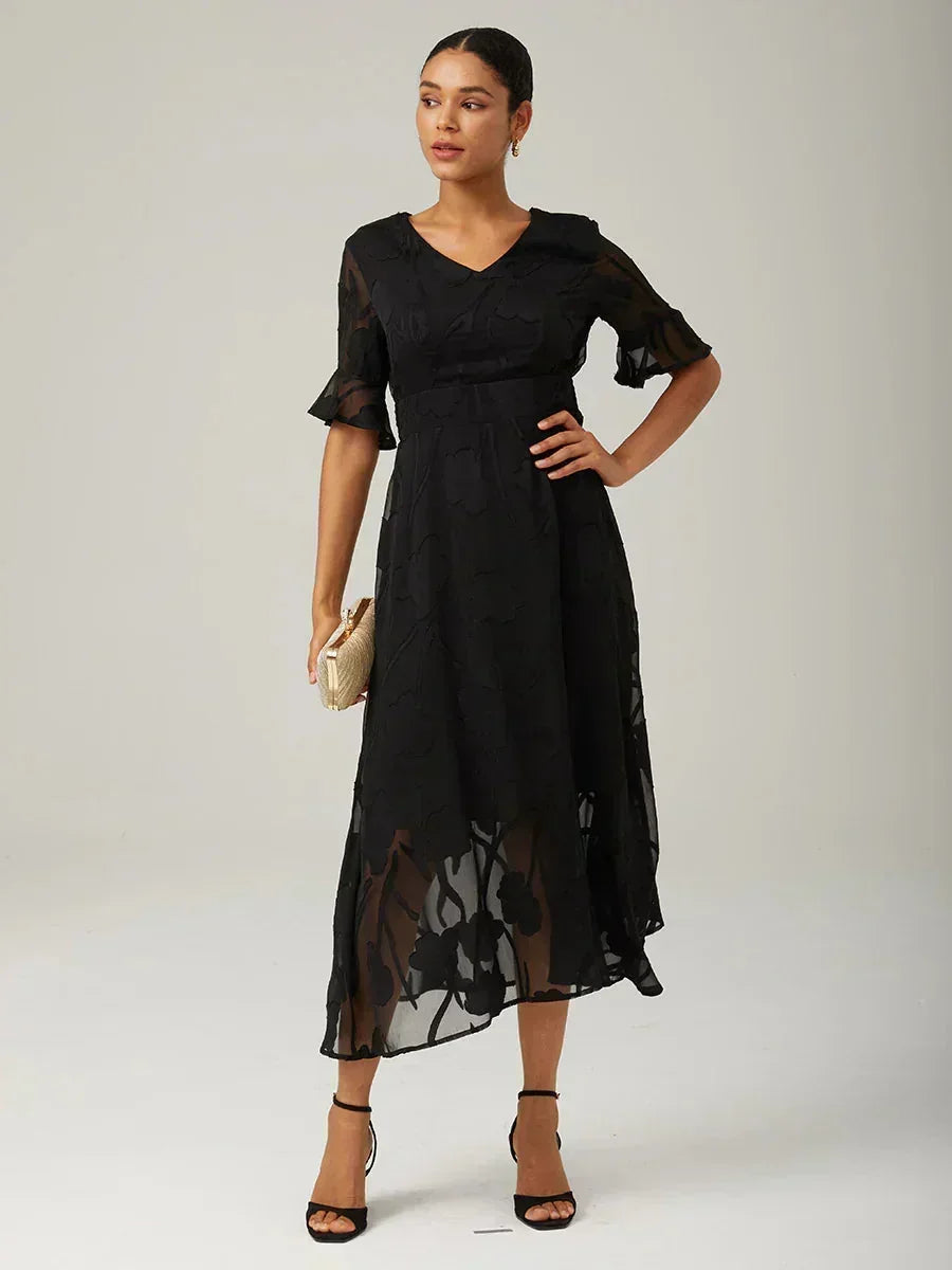 Maxi Dresses Made of Lace with Train