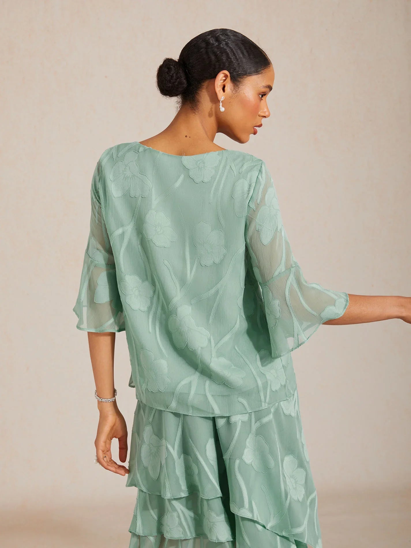 Silk Shirt with Asymmetrical Hem