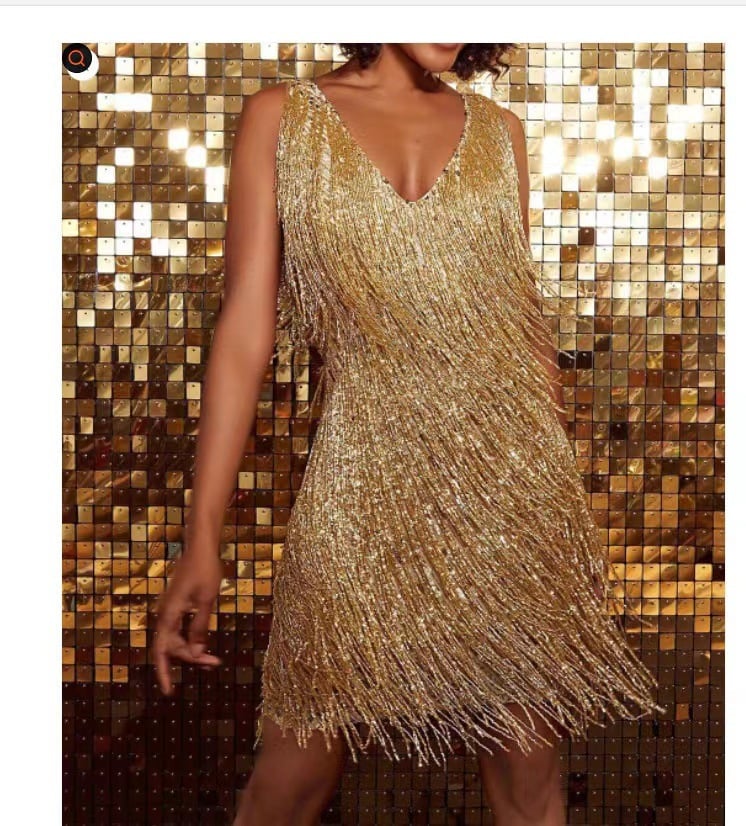 Fringela | Elegant Fringe Party Dress
