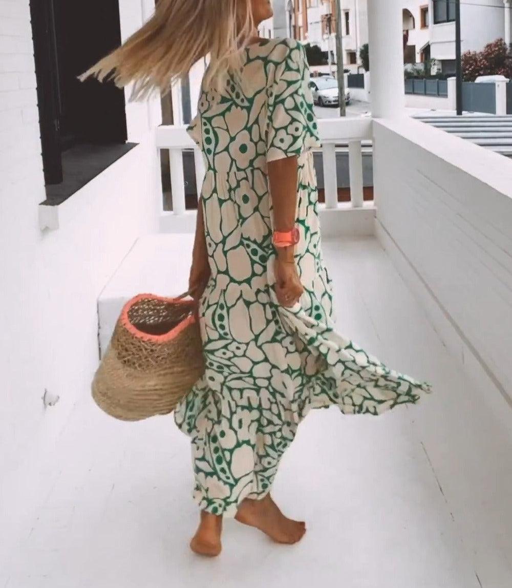 BEATRICE | Green Maxi Dress