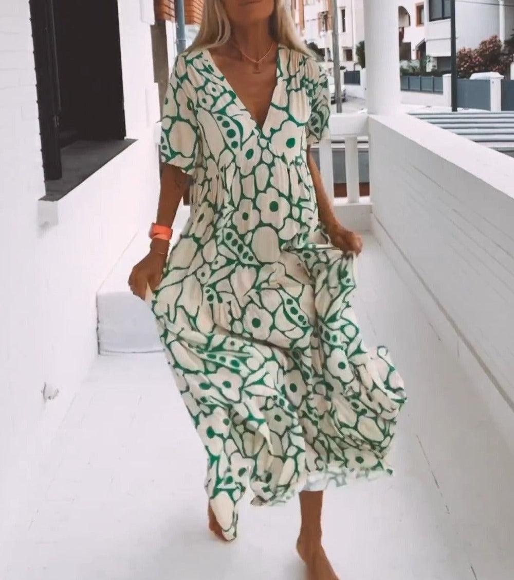 BEATRICE | Green Maxi Dress