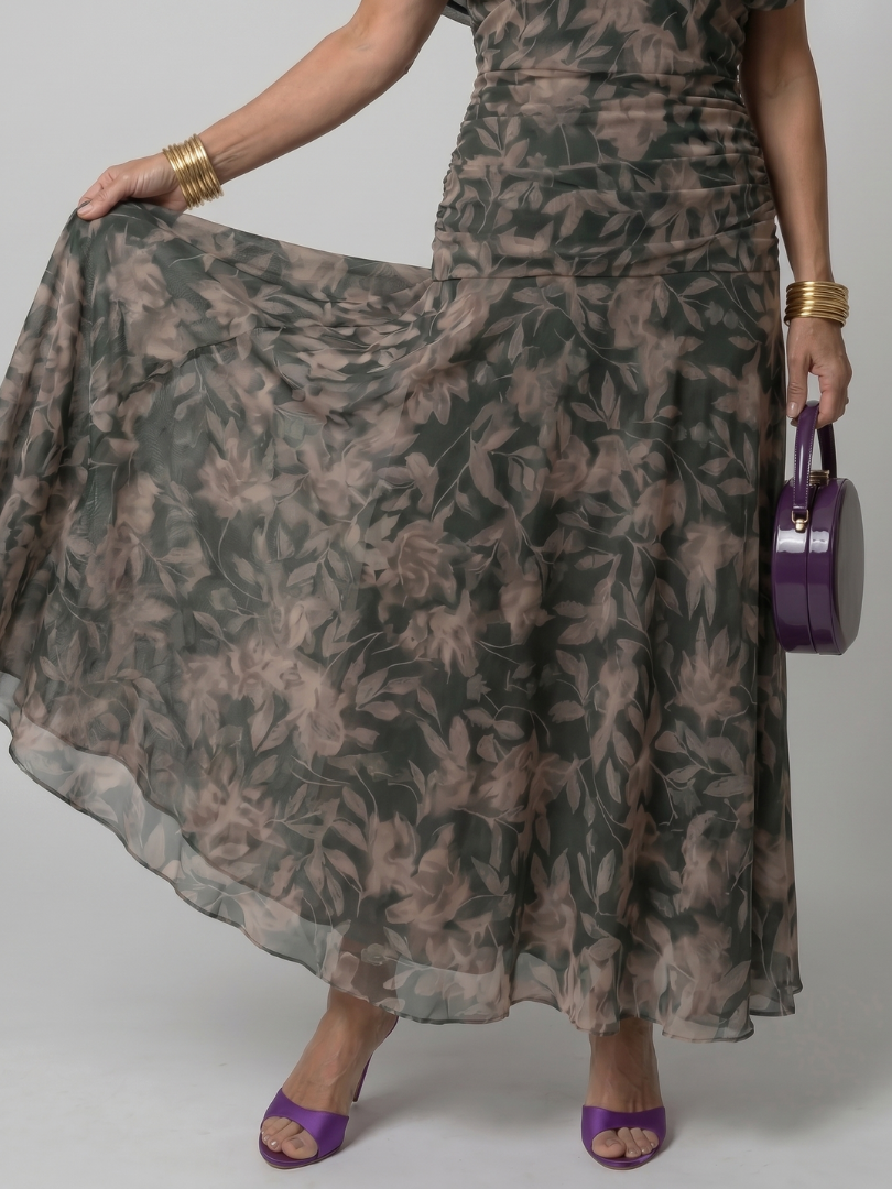 Klen | Midi Dress with Exposed Shoulders