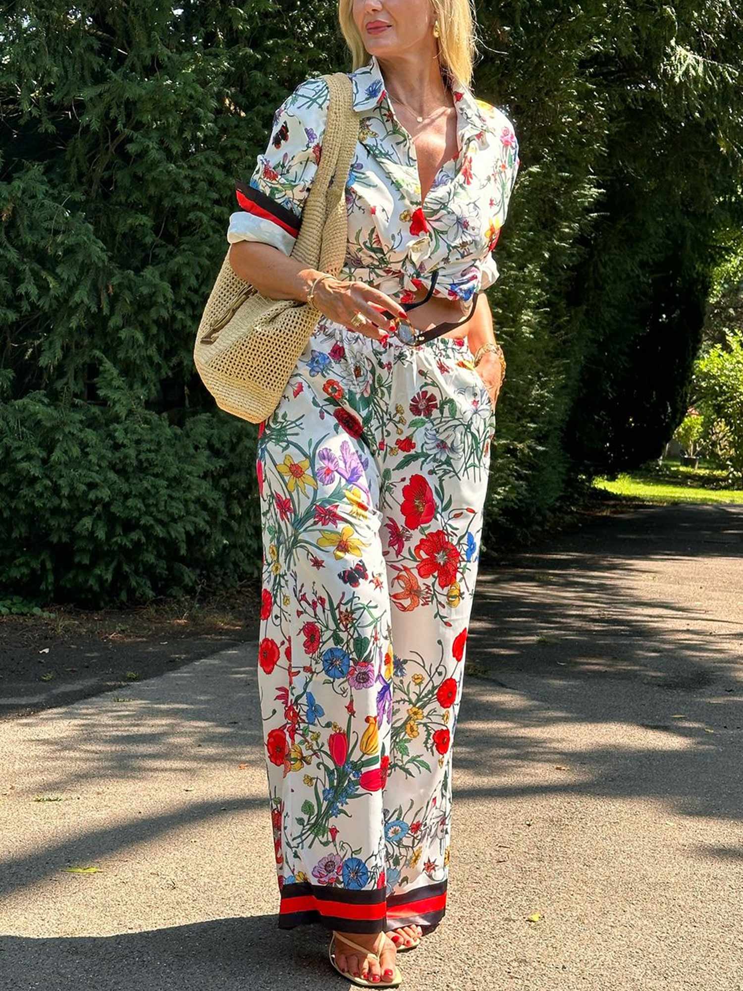 Wide Leg Botanical Bliss Pants