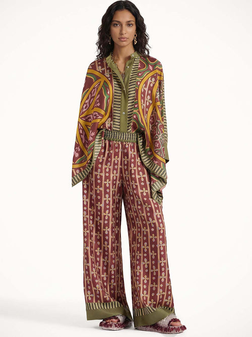 Bohemian Graphic Wide Leg Pants