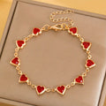 Red Gold Heart Bracelet