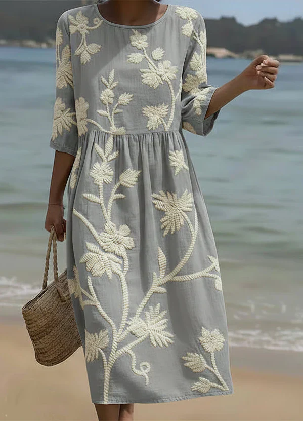 Ashley | Midi Dress with Floral Print