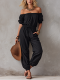 Lightweight Black Bodysuit for Women with One Shoulder and No Sleeves MDZ1751F1LXY