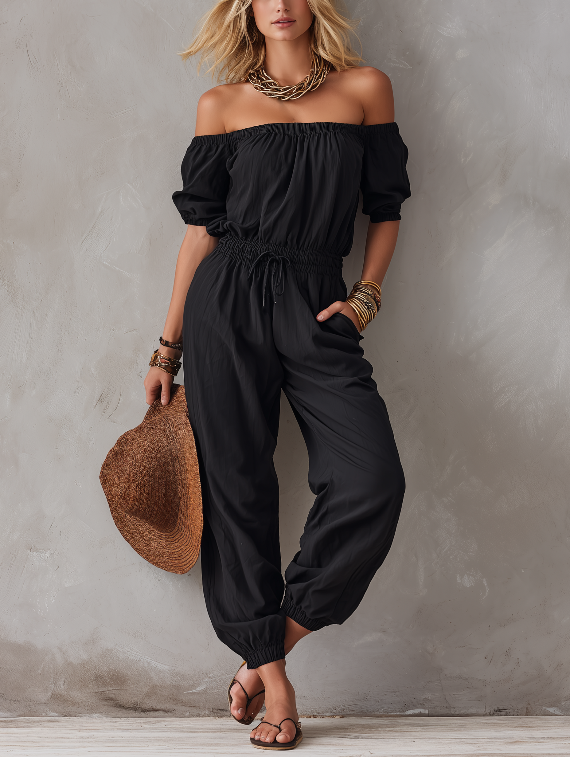 Lightweight Black Bodysuit for Women with One Shoulder and No Sleeves MDZ1751F1LXY