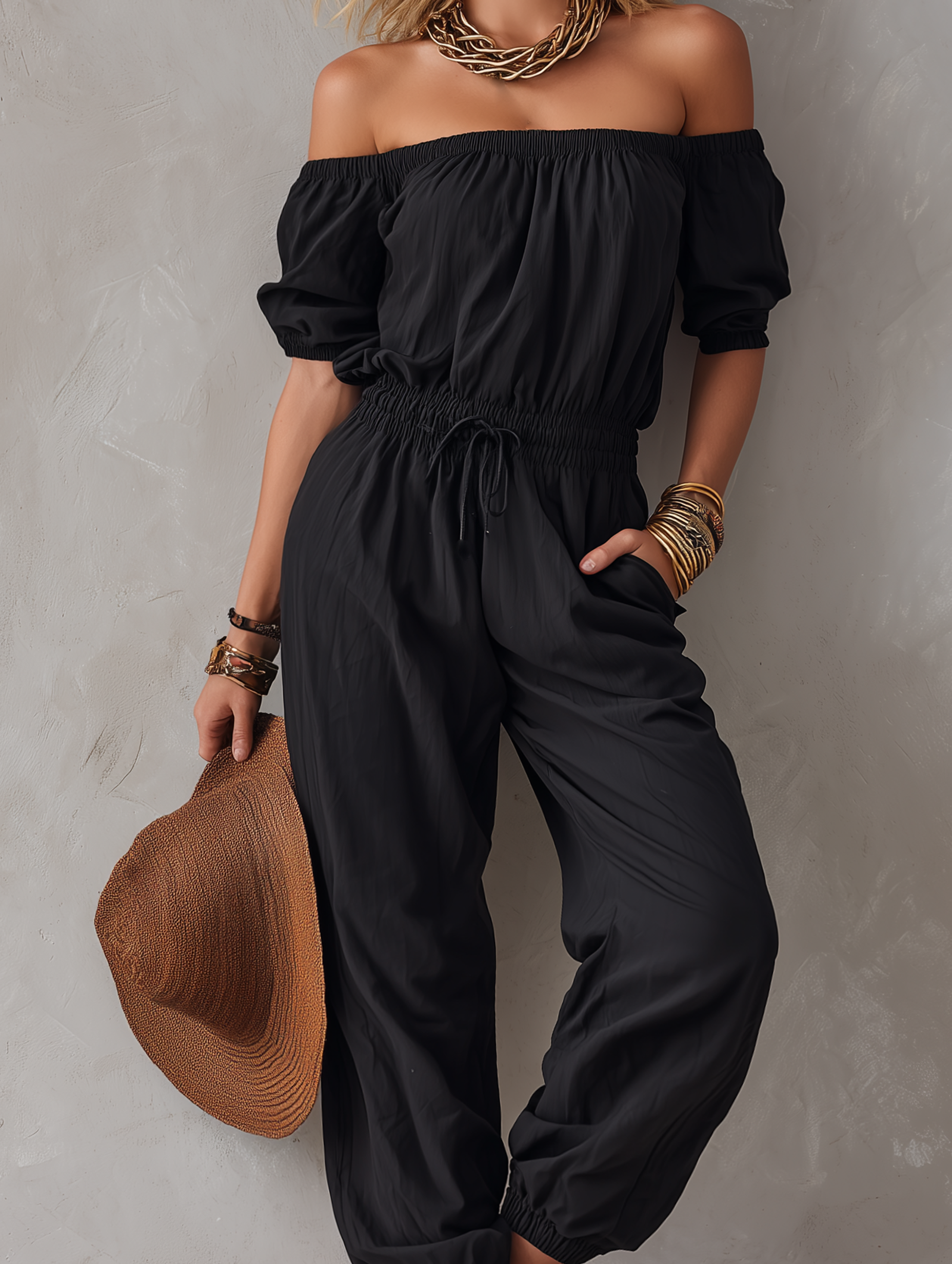 Lightweight Black Bodysuit for Women with One Shoulder and No Sleeves MDZ1751F1LXY
