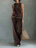 Women's Hoodie Sweatshirt Set with Flared Pants MDZ1811F8WY