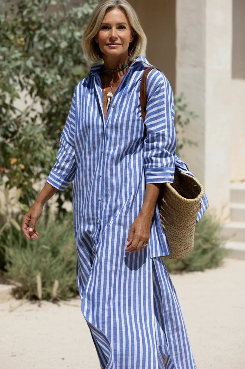 Striped Shirt Dresses by El | Casual Mini for Day and Night