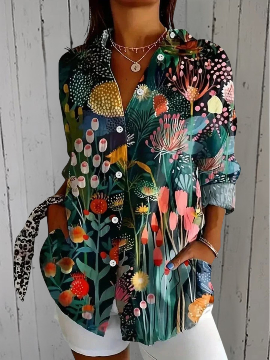 Angela | Artistic Peanut Shirt with Vibrant Colors