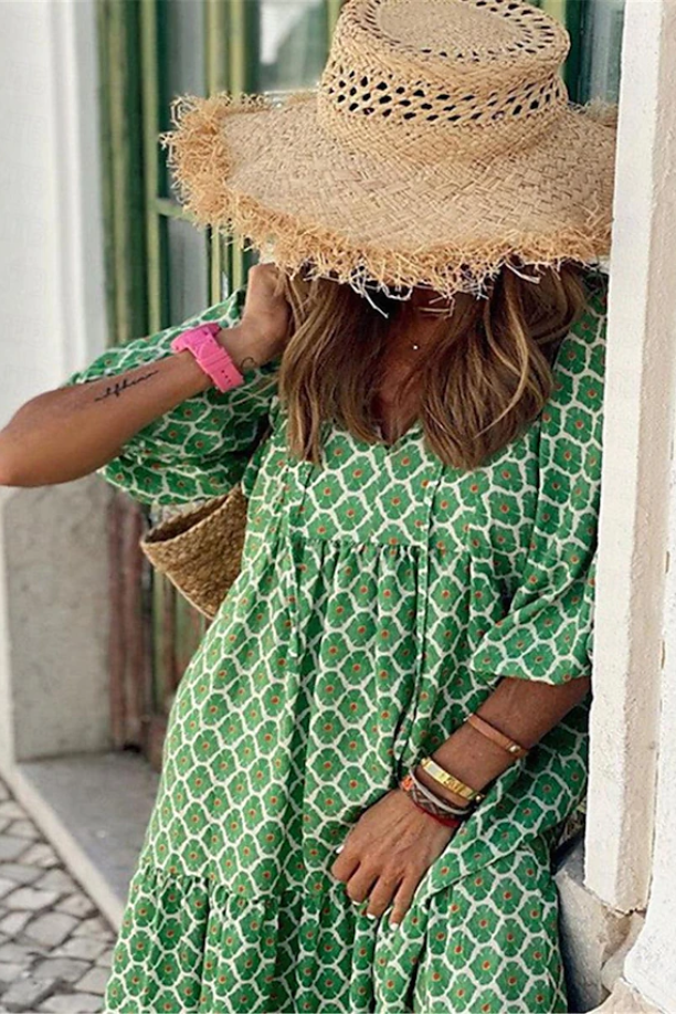 Vansa | Long Maxi Dress with Print