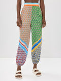 Wide Bloomer Pants with Geometric Print