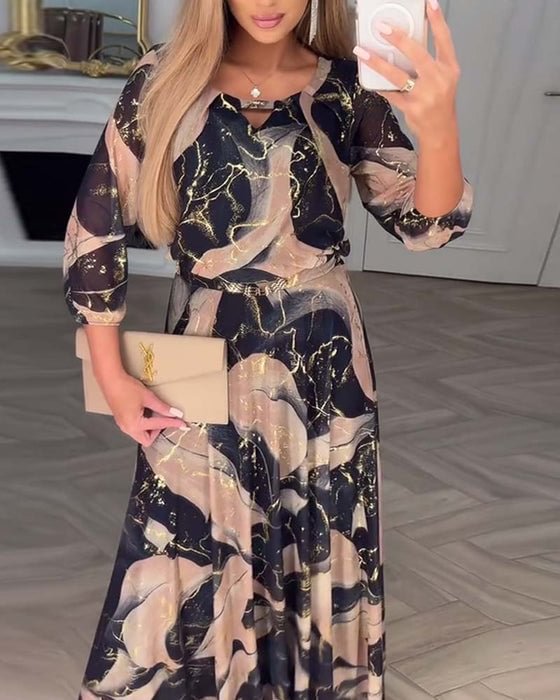 Shawal | Printed Chiffon Dress