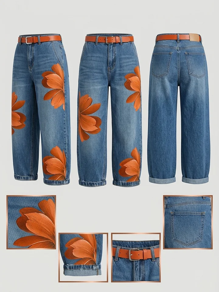 Very | Long Sleeve Shirt and Floral Jeans Coordinate