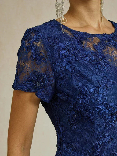 A-Line Lace Dresses with Sequin Embellishments