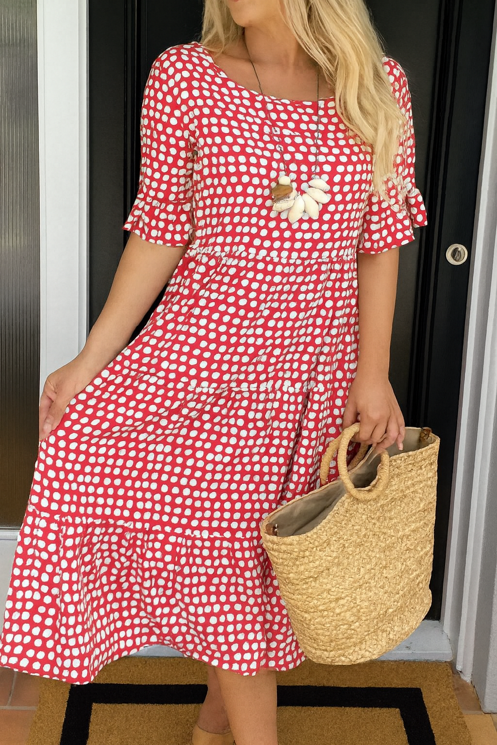 Zarla | Midi Dress with Short Sleeves