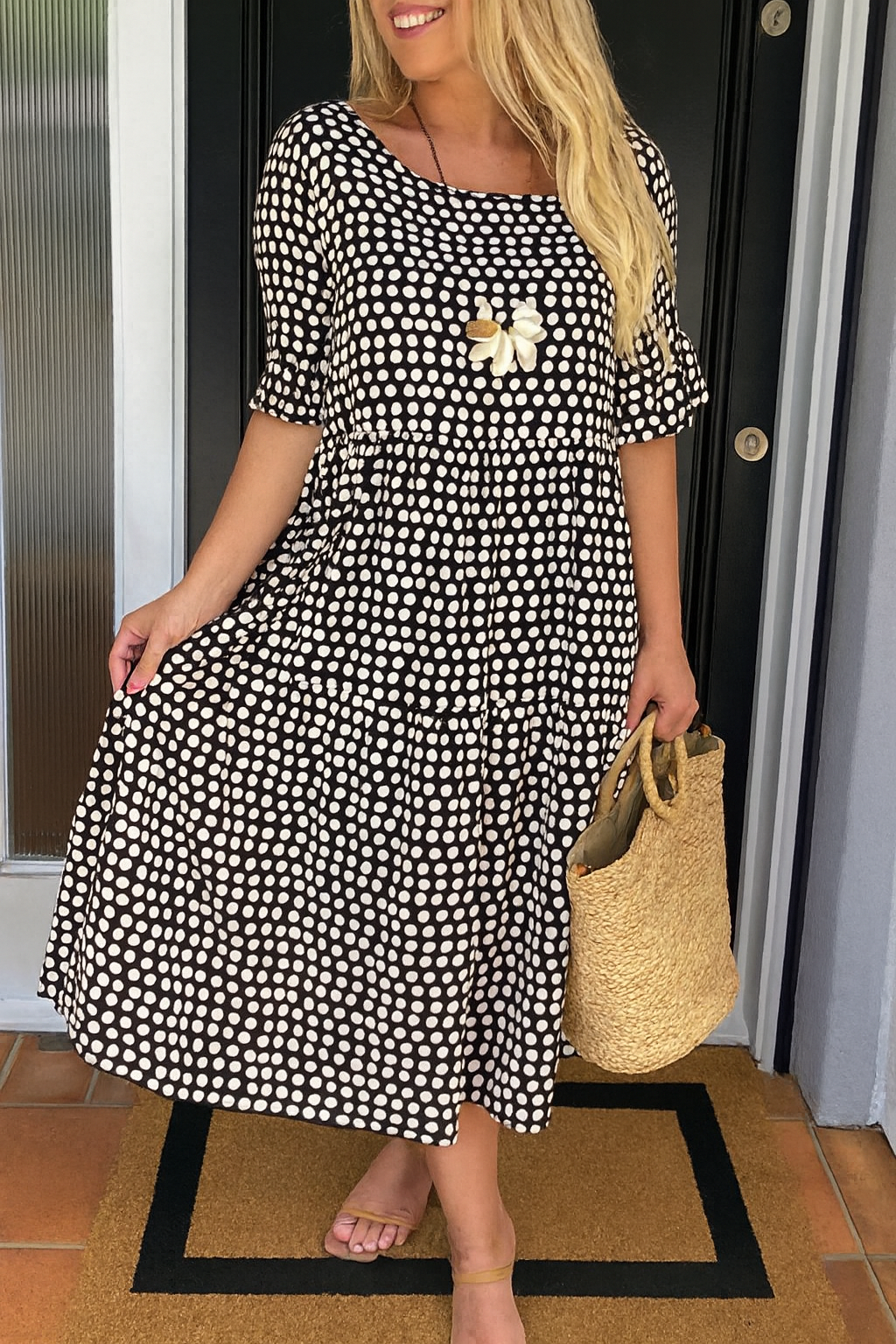 Zarla | Midi Dress with Short Sleeves