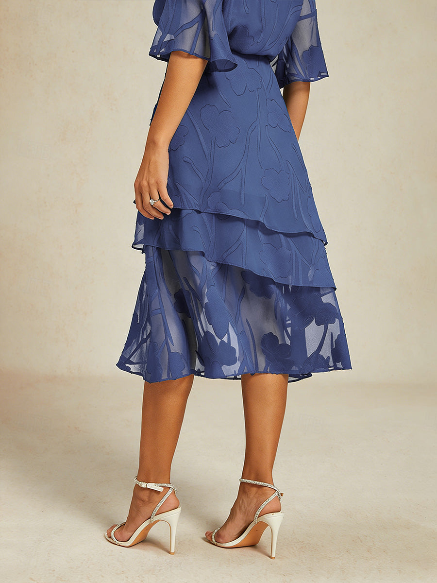 Midi Skirt in Floral Chiffon
