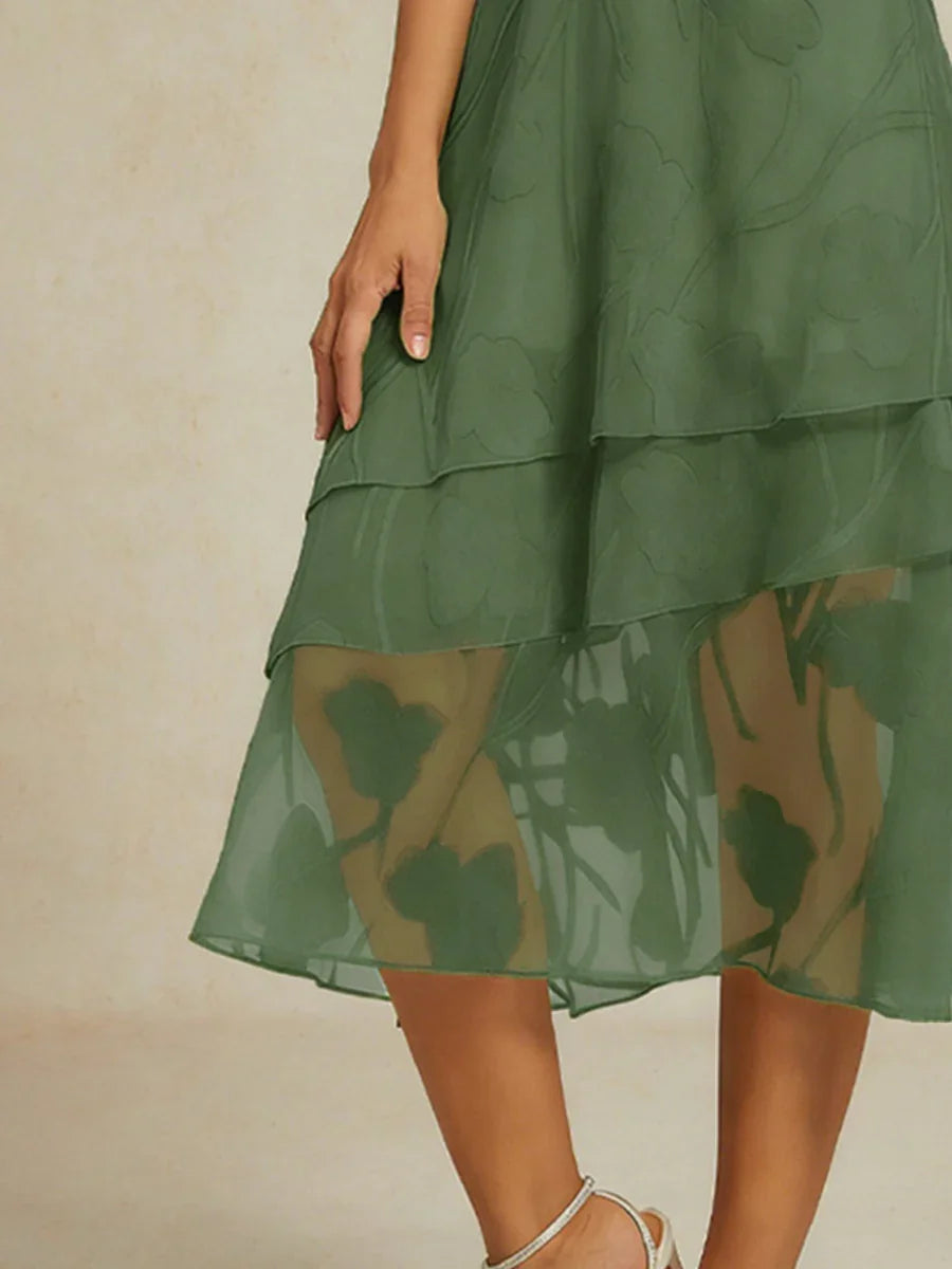 Midi Skirt in Floral Chiffon