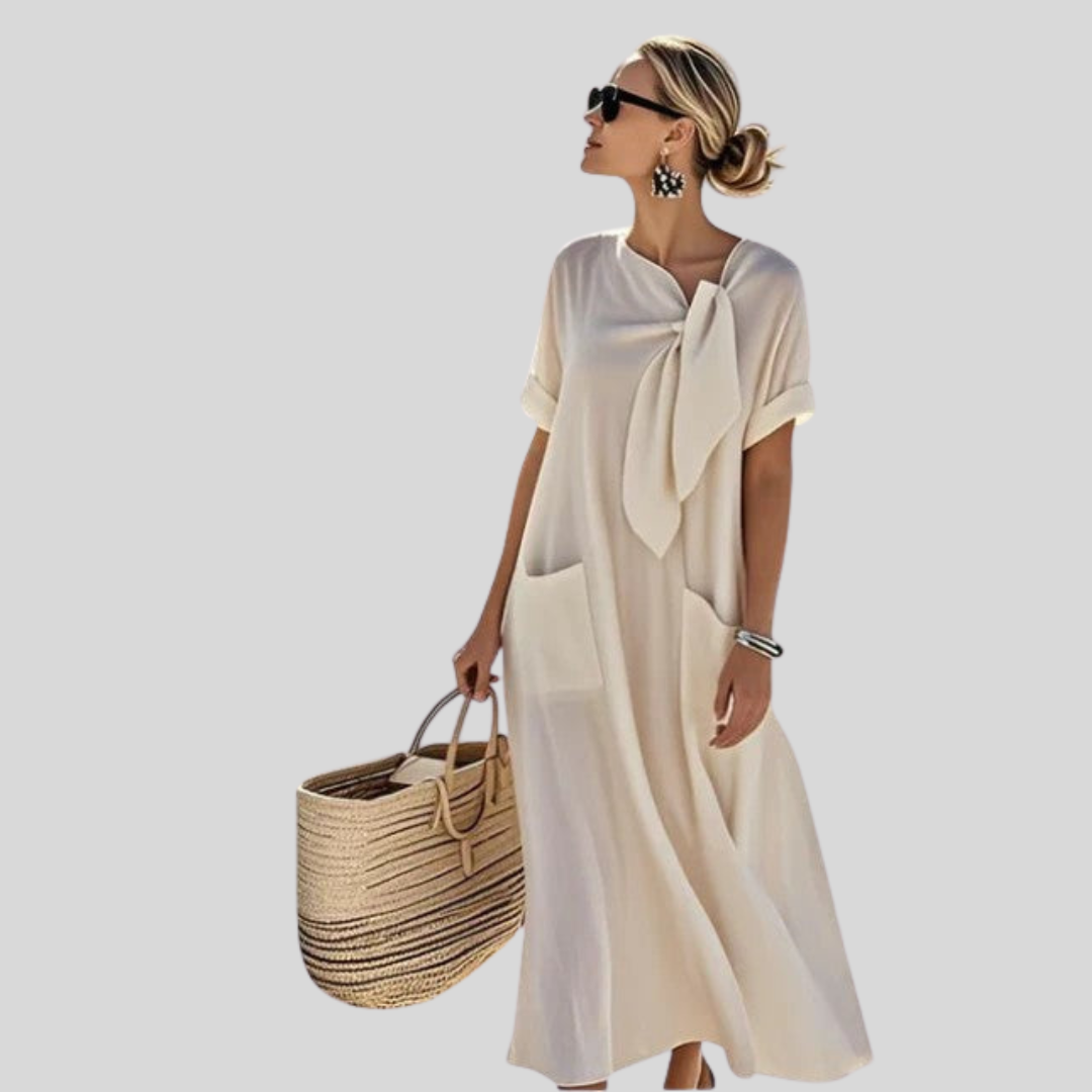 Alisa | Mini Dress with Tie Collar for Women