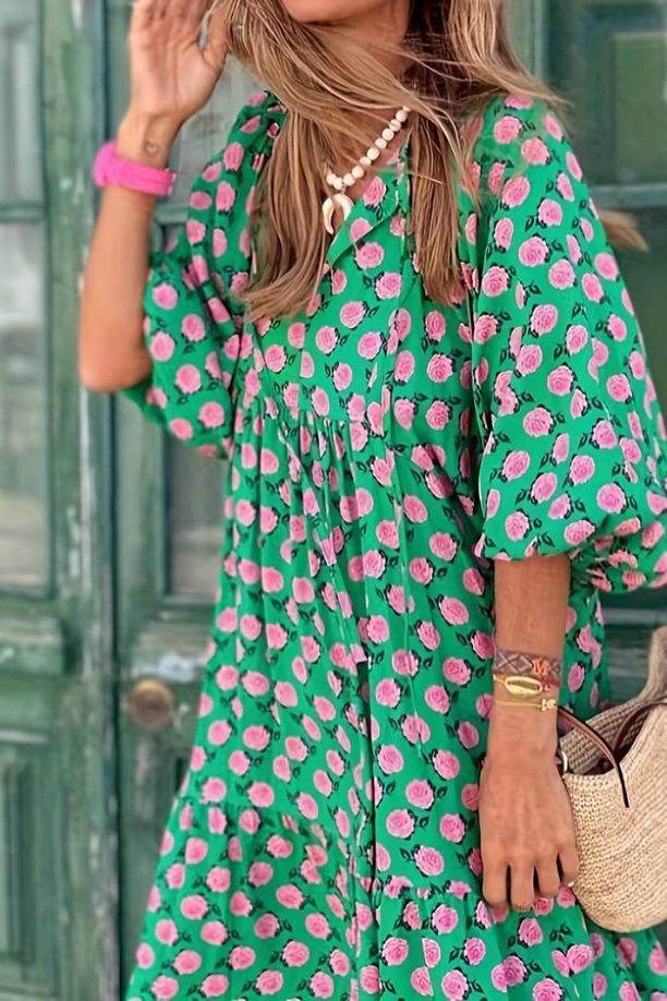 Vansa | Long Maxi Dress with Print