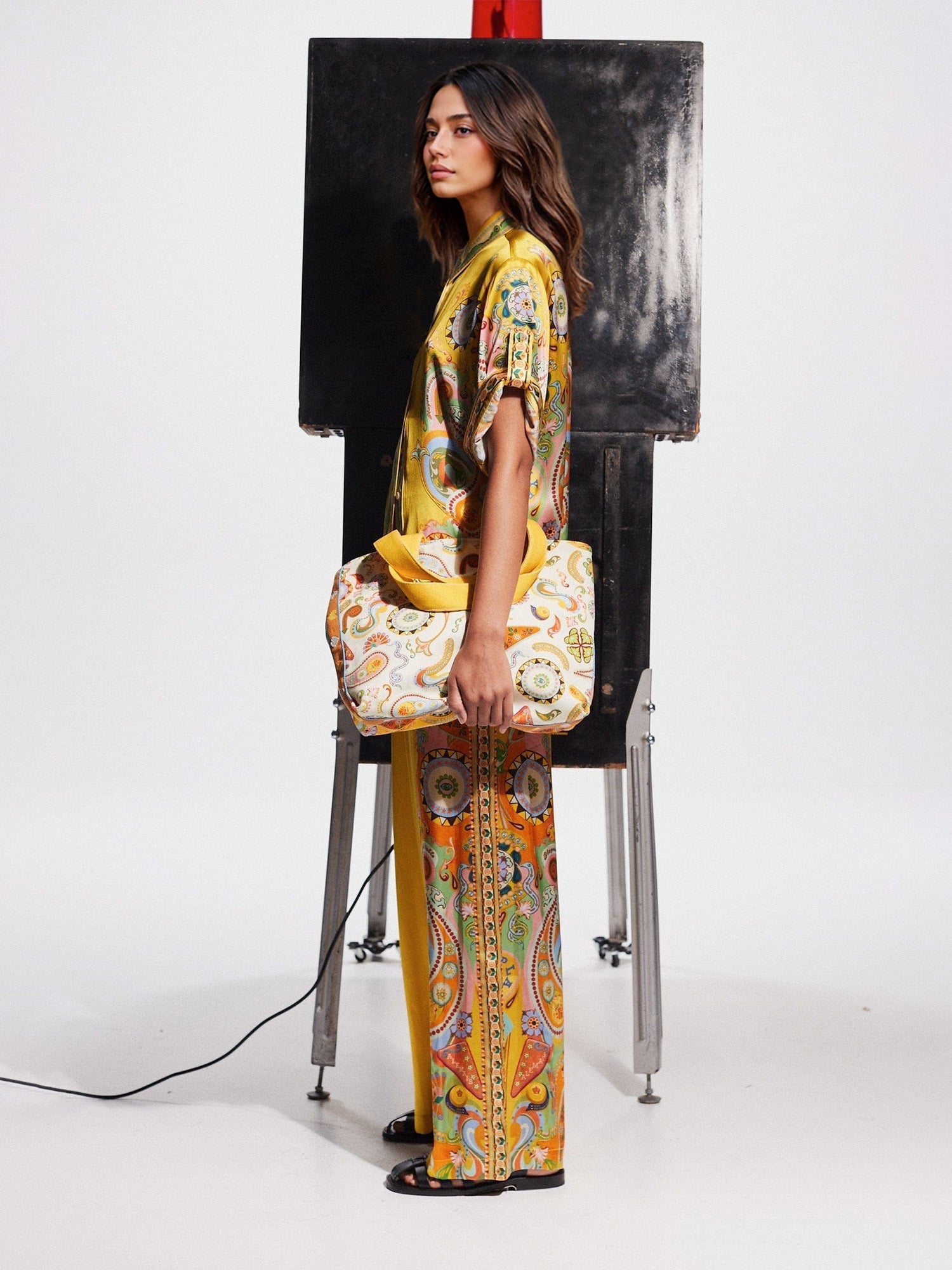 Floral Rainbow Shirt in Plus Size