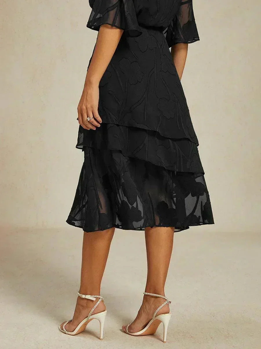 Midi Skirt in Floral Chiffon