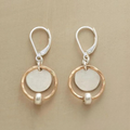 Elegant Gold and Silver Earrings with Pearls