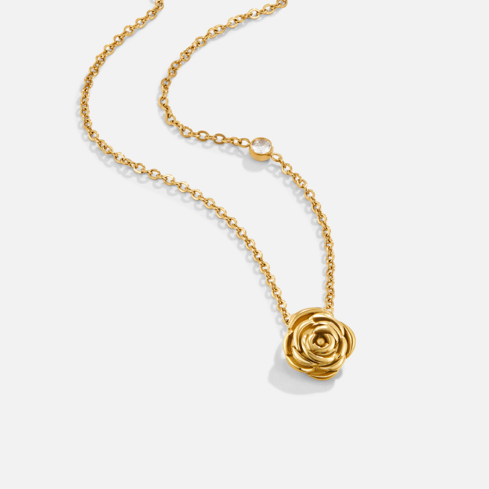 Bracelet with a Pink Gold Pendant
