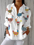 Ingrid | Playful Chicken Shirt