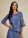 Blazer in Chiffon with Asymmetrical Hem