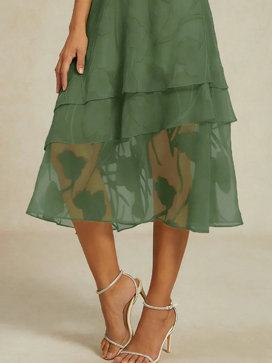 Midi Skirt in Floral Chiffon
