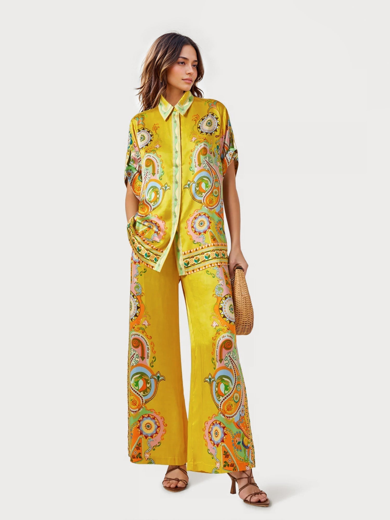 Large Pants with Modern Print