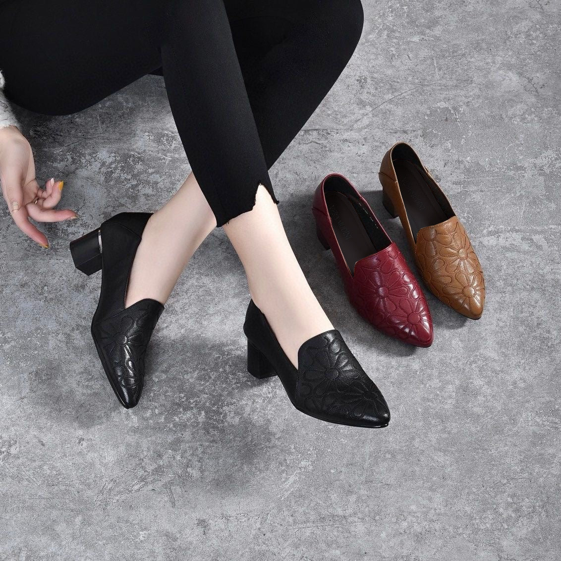 Broderin | Floral Embellished Pump Shoes