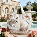 Kitten Rose Garden Quilt Set | Handmade Quilt Bag