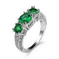 Eternal Ring with Shiny Emerald Stones