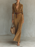 Maxi Dresses with One Button and Cap Sleeve for Women MDA1205H8Y