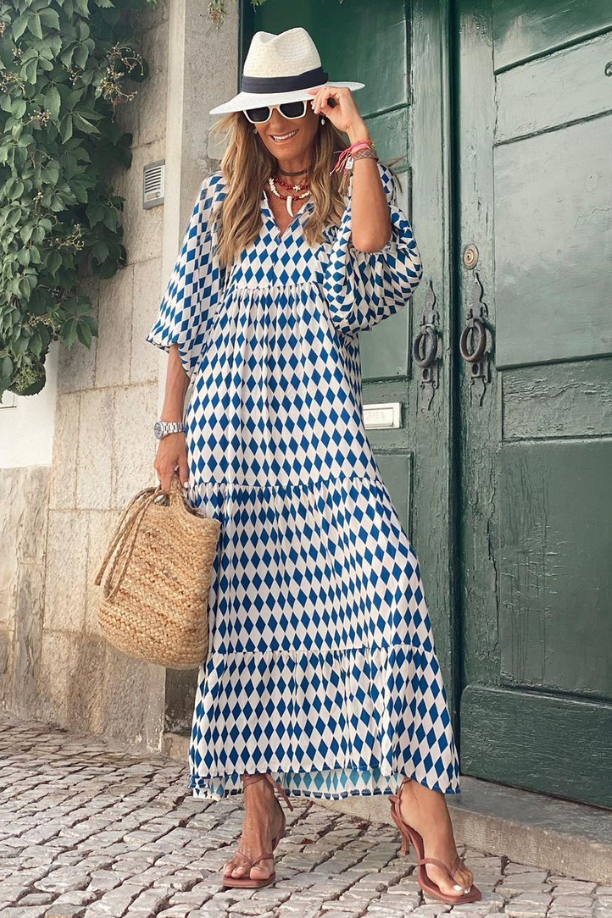 Vansa | Long Maxi Dress with Print
