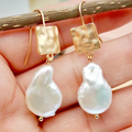 Chic Earrings with Sweet Pearls