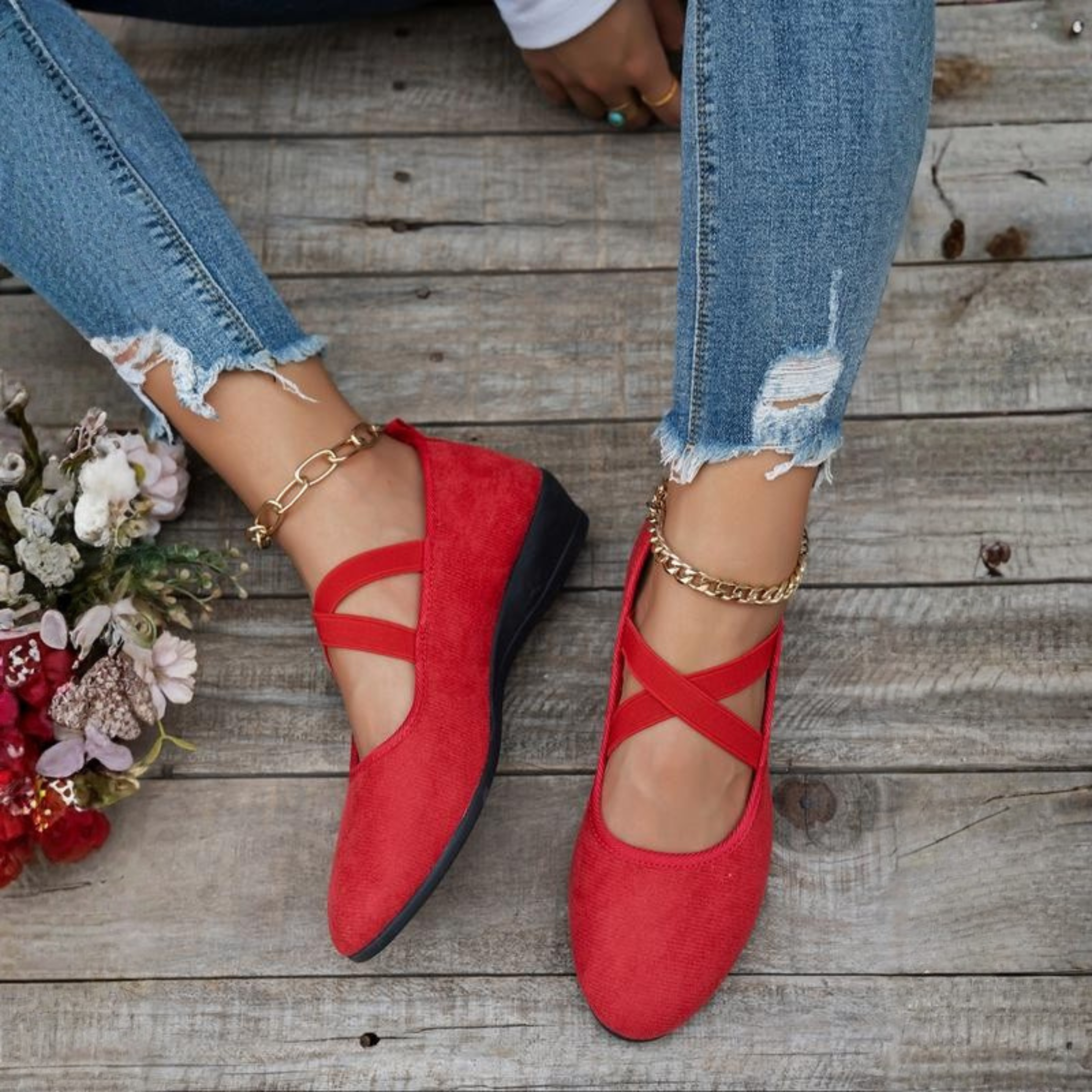 Clarine | Closed Heel Ballerina Shoes