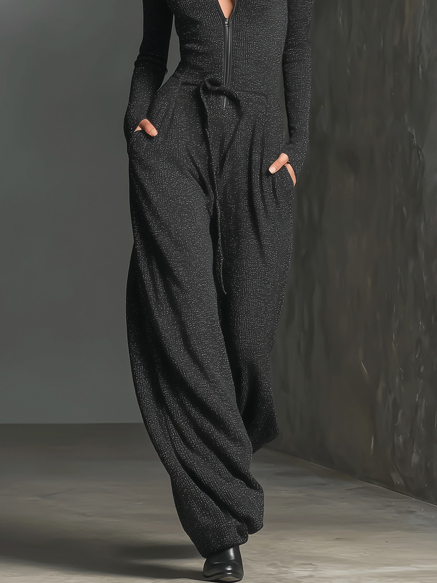Elegant Women's Jumpsuit with Front Zipper MDA2560G5I