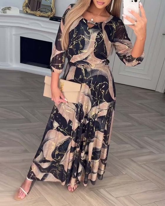 Shawal | Printed Chiffon Dress