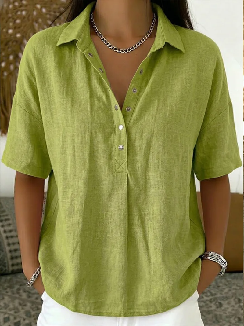 Vilo | Blouse with Collar and Button