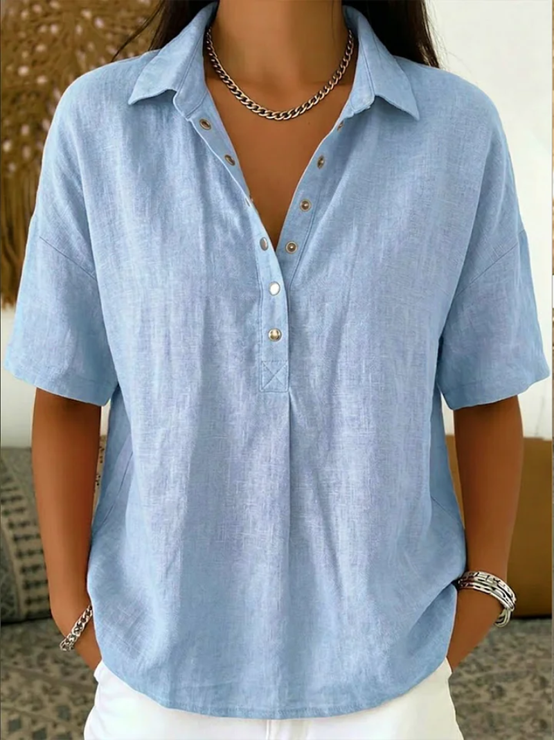 Vilo | Blouse with Collar and Button